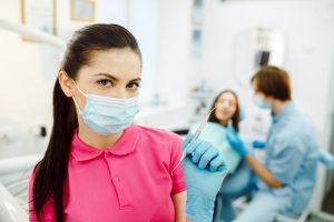 Dental anesthesia on the background of the patient